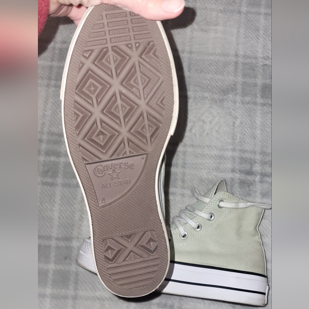 Converse Women's High-Top Platform Sneakers - Light Green Sz 6 - Picture 8 of 12